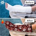 thumbnail image 7 of Jiueut Red Flower Leg Cast Covers Foot Cast Covers for Shower Adult Size S Walking Boot Cover Orthopedic Medical Air Walker Boot Foot Cast Cover Decorative Cast Covers, 7 of 7