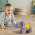 thumbnail image 3 of Juguete de peluche de elefante que respira con luces, chupete para bebé, regalo para niños (gris), 3 of 8