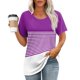 thumbnail image 4 of Camisetas de Manga Corta para Mujeres Moda Impresa Cuello Redondo Camiseta, Lentejuelas Detalle para Primavera Verano Casual Y Fiesta, 4 of 9