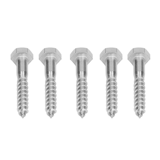 Hex Lag Screws, Wood Self Tapping Screw, 25pcs Stainless Hex Lag Screws Half Thread Hex Head Self Tapping Wood Screw Screws, Rivet Nuts