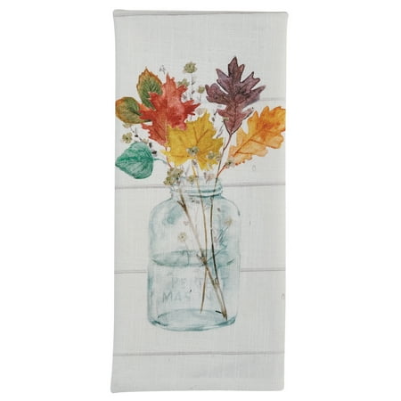 Park Designs Harvest Home Mason Jar Leaves Dishtowel