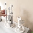thumbnail image 1 of Porta cepillos de dientes giratorios, organizador de baño, estante de lavabo, organizador de brochas de maquillaje, portadores de bolígrafos, 1 of 6