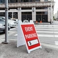 thumbnail image 5 of A-frame Sidewalk Event Parking With Price 24" x 36" Double Sided A-Frame Sidewalk Sign, Includes 2 Plastic Inserts | Foldable Portable White Signicade Sandwich Board Signs, 5 of 5