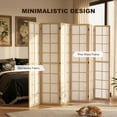 thumbnail image 4 of HOMCOM 6 Panel Room Divider, 5.6 ft Folding Privacy Screen, Natural Wood, 4 of 10
