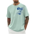 thumbnail image 1 of SDNall Shorts pour Hommes Imprimé Col Rond Mode Décontractée Manches Courtes Blouses Chemises Chemises pour Hommes, Tee-Shirts Manches Longues pour Hommes, Chemises Manches Longues pour Hommes, 1 of 5