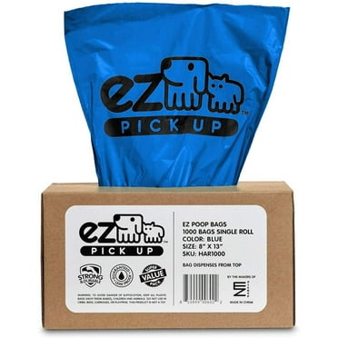 EZ Pickup 1000 Count Dog Waste Poop Bags, Unscented