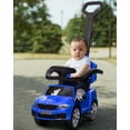 thumbnail image 3 of VOLTZ TOYS Licensed BMW M5 4-in-1 Push Car for Toddlers, Foot-to-Floor Ride-On Baby Walker with Removable Push Bar, Manual Glide Sliding Toy with Leather Seat & Rocking Rails, Blue, 3 of 7