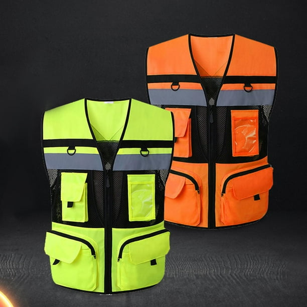 Hommes Gilet de Securite Reflechissant Equipement de Course Haute Visibilite pour la Randonnee a Velo M C M Orange Walmart