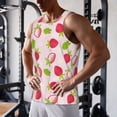 thumbnail image 5 of Lsque Hand Drawn Strawberry Pattern Mens Tank Tops Muscle Athletic Quick Dry Sleeveless Workout Fitness T Shirts Beach Tank Top, Loose-fit Sleeveless Shirt for Men-X-Large, 5 of 7