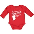 thumbnail image 3 of Inktastic Someone in Indiana Loves Me Boys or Girls Long Sleeve Baby Bodysuit, 3 of 5