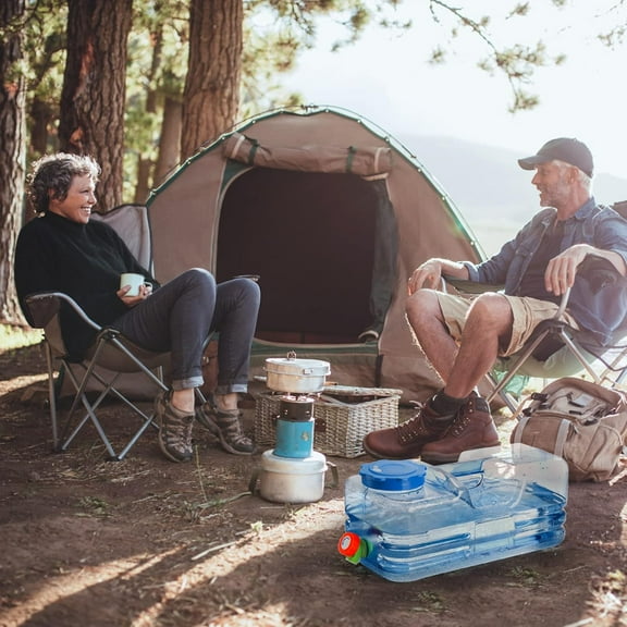2.6 Gallon Portable Water Jug with Spigot for Camping, Hiking, Emergency, and Outdoor Use