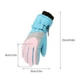 thumbnail image 3 of Kids Ski Snow Gloves Boys Girls Warm Winter Gloves Kids Waterproof Windproof Thermal Fleece Anti Slip Mittens With Grip For Skiing Sledding Cycling & Snowboarding Bicycle Gloves Light blue, 3 of 4