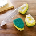 thumbnail image 4 of ACDANC Non-Scratch Soap Control Dishwand Kit,Includes 1 Wand & 5 Refill Pads,Dish Brush with Soap Dispenser,Keep Your Hands Out Of Dirty Water,Reusable Sponges Kitchen Dish Scrubber, 4 of 7