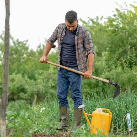 STRANDCHIC Sturdy Black Garden Hand Hoe for Weeding Transplanting and Soil Work