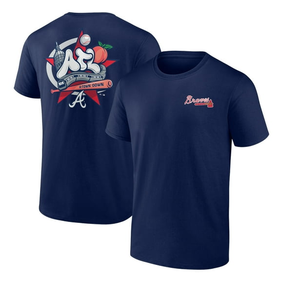 Men's Navy Atlanta Braves Hometown Collection Nice Kicks T-Shirt