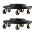 thumbnail image 2 of Trash Can Dolly, Fit 20, 32, 44, 55 Gallon Containers, 2 Packs Round Trash Can Roller Base with 4 Lockable Wheels, 500lbs Heavy Duty Barrel Dolly, Multi-Functional Rolling Dolly Cart, 2 of 10