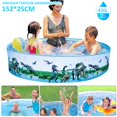 thumbnail image 2 of Summer Inflatable Swimming Pool with Dinosaur Patterns Outdoor 59.8 x 9.8inch Swimming Pool Wear-Resistant Pool for Backyard Summer Water Party, 2 of 10