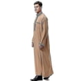 thumbnail image 2 of Muslim Mens Islamic Saudi Long Robe Thobe Kaftan Clothes Mens, 2 of 4