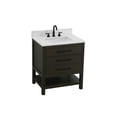 thumbnail image 6 of Elegant Kitchen and Bath 30 inch Single Bathroom Vanity in Mocha Brown with backsplash, 6 of 10