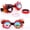 Red, variant on Kaleidoscope Rave Goggles Steampunk Goggles Glasses Halloween Costume Accessories for Men Women Cosplay Party
