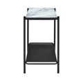 thumbnail image 4 of Puetz 1-Shelf Metal Sofa Table, Black and White, 4 of 7