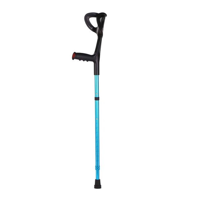 VISIONU - Muleta de antebrazo plegable y ligera, de aluminio, con altura ajustable y mango ergonómico con agarre cómodo 2ZG-02BM (azul)