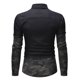 thumbnail image 4 of Camisa de hombre de manga larga de mezclilla con lavado de solapa y botones de camuflaje con bolsillo colorblock Pompotops  oipoqjl27746, 4 of 9