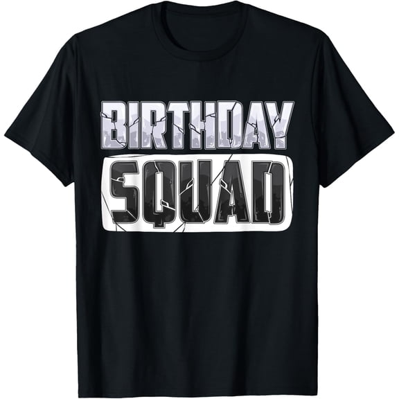 Party Birthday shirt for Boys Men Birthday Squad T-ShirtMen's and women's gift, black and white T-shirt, size: Extra large S-4XL
