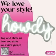 Urban Shop 9.5 x 21 Howdy White LED Wall Sign