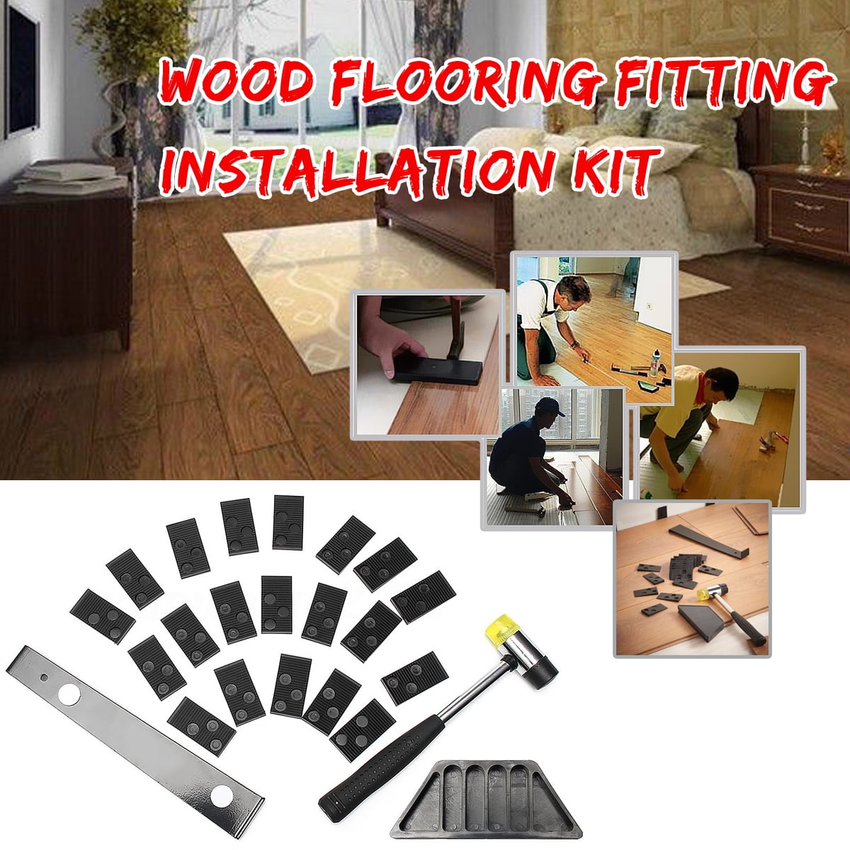 33PC Wood Flooring Laminate Installation Kit Set Wooden Floor Fitting