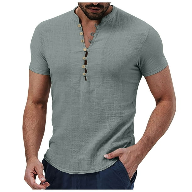 Playeras Deportivas Camiseta De Manga Corta Para Hombre Camisetas Casuales Sólidas Para Vacaciones Tops
