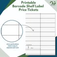thumbnail image 4 of OfficeGear Shelf Edge Barcode Price Ticket Labels 18-up [25 Sheets - 450 Pack] 30x105mm Custom Printable A4 Card Micro Perforated Non-Adhesive Merchandise Tag with Free Downloadable Design Template, 4 of 4