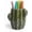 Dark green, variant on Ceramic Cactus Pen Holder, Cactus Decor Cute Pencil Holder, Makeup Brush Holder for Home, Office Desk Accessories( Dark Green Cactus)