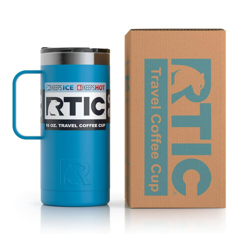 RTIC 40 oz Road Trip Tumbler Double-Walled Insulated Stainless Steel Travel  Coffee Mug with Lid, Handle and Straw, Hot and Cold Drink, Portable Thermal  Cup for Car, Camping, Spill-Resistant, White 