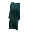 thumbnail image 2 of Sakmal Womens Moomoo Nightgowns Plus Size Long Sleeve Cotton Pajama Dress Solid Long Nightgowns for Women L, 2 of 5
