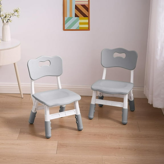 VibrantEcho Adjustable Kids Chair, 3 Level Height Adjustable Child Chair, Toddler Chairs for Children Boys Girls Age 2-8, Child Seat Set Suitable for Home Family Classroom Nursery Indoor Use (2-Pack)