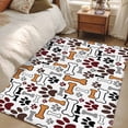thumbnail image 5 of 3x5 Washable Area Rug, Dog Claws Bones Non-Slip Rectangle Rug for Living Room Bedroom, Cartoon Animal Cute Indoor Low Pile Floor Mat for Home Decor, 5 of 9