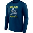 thumbnail image 2 of Men's Fanatics Navy Nashville SC Johnny Cash Finger Long Sleeve T-Shirt, 2 of 3