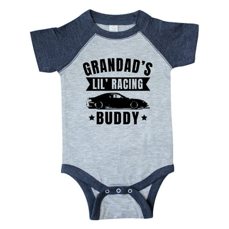 

Inktastic Grandads Lil Racing Buddy Gift Baby Boy or Baby Girl Bodysuit