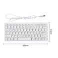 thumbnail image 2 of Office Entertainment Keyboard Mini Wired Keyboard with 78 Frosting Process Lightweight Ergonomics Plug-and-play Laptop Desktop Computer Accessories, 2 of 8