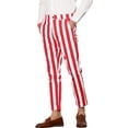 thumbnail image 4 of INSPIRE CHIC Stripe Business Pants for Men's Slim Fit Tapered Dress Pants, 4 of 4