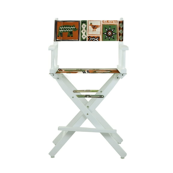 24" Director's Chair White Frame-Congo BongoNatural