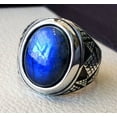 thumbnail image 6 of Labradorite Mans Ring, Natural Blue Fire Labradorite, Unisex Ring, Silver Jewelry, 925 Silver Ring, Birthday Gift, Heavy Men Ring, Arabic Design, Ottoman Style Ring, Christmas, Turkey Mens Signet Ring, 6 of 6