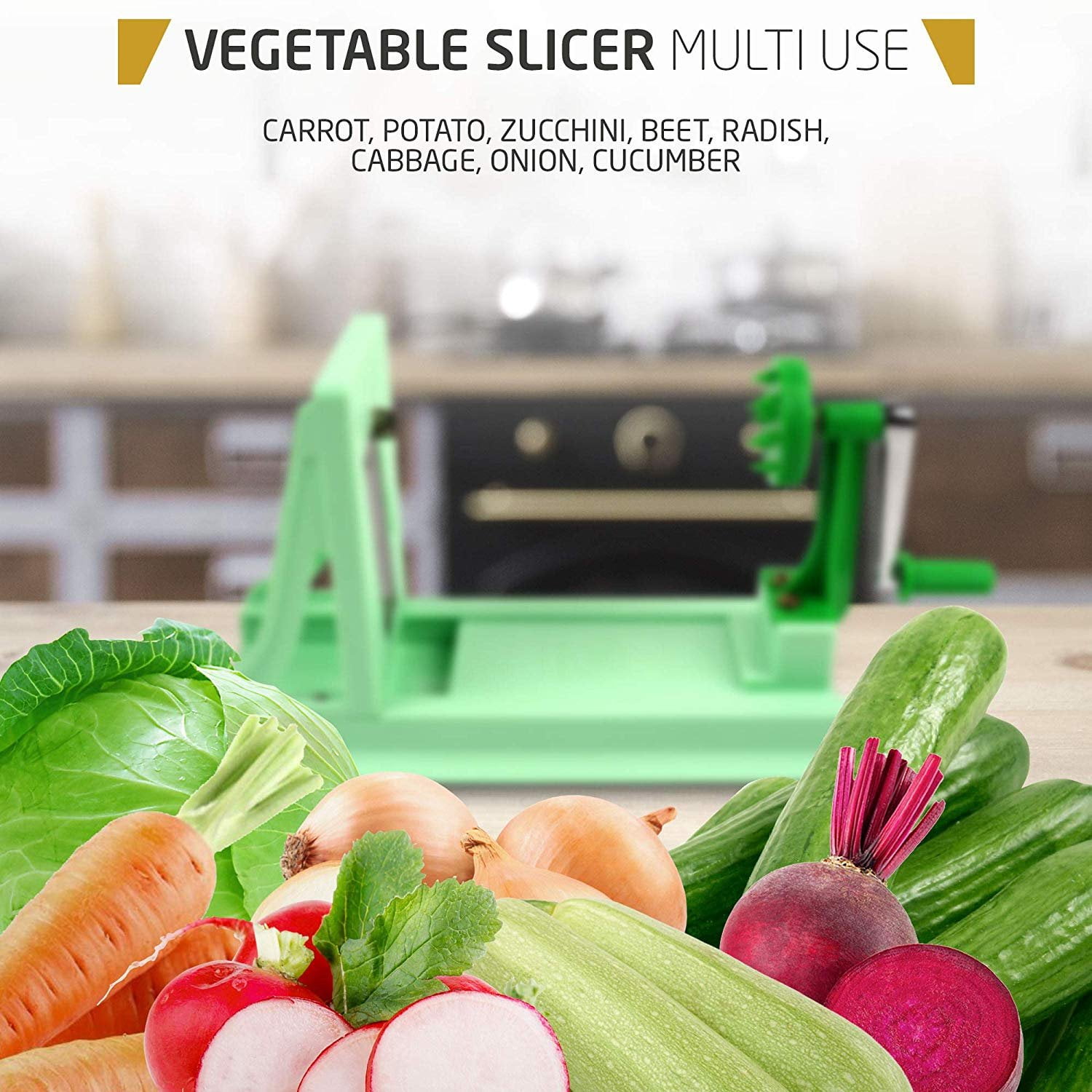 Vollum Japanese Turning Vegetable Slicer / Cutter Vegetable Spiral Slicers  