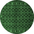 thumbnail image 1 of Ahgly Company Indoor Round Persian Emerald Green Traditional Area Rugs, 6' Round, 1 of 4