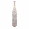 thumbnail image 1 of Benzara BM195597 Oversized Glass Vase with Etched Scrollwork Design, White & Gray - Large, 1 of 1