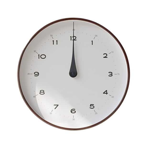Reloj de pared moderno de madera maciza, silencioso, funciona con pilas, manecillas en forma de lágrima.
