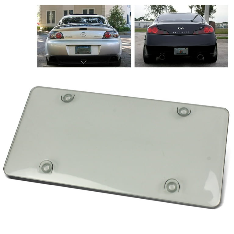 1PC ModifyStreet® Crystal Clear Smoked Tinted License Plate Cover