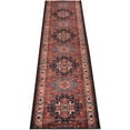thumbnail image 2 of Custom Size Rug Runner Traditional Vintage Distressed Looks Medallion Design Hotel Quality Printed Cut To Size Oriental Red Runner Rug, We Customize Length by Feet Available Width 26", 31.5" or 35", 2 of 10