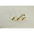 thumbnail image 2 of Kingston Brass KS7127WLL Wilshire Double-Handle Wall Mount Bathroom Faucet, Brushed Brass, 2 of 8